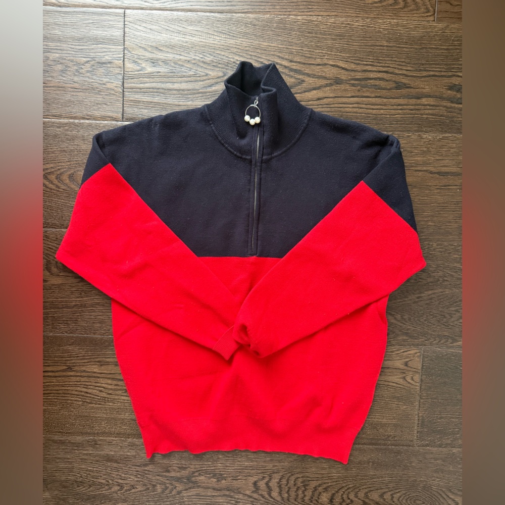 Sandro | Colour Block 1/4 Zip Sweater